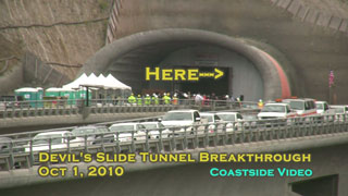 video link - Devils Slide Tunnel Breakthrough