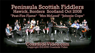 video: Peninsula Scottish Fiddlers - Peat-Fire Flame set in Scotland - Link Peat-Fire Flame set 